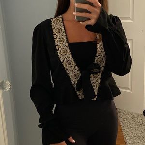 Tularosa Black Open Front Top